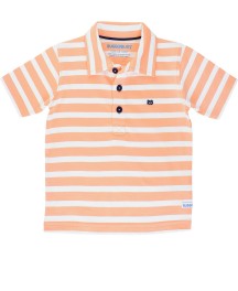 Peach Striped Polo - The Boss Baby Boutique