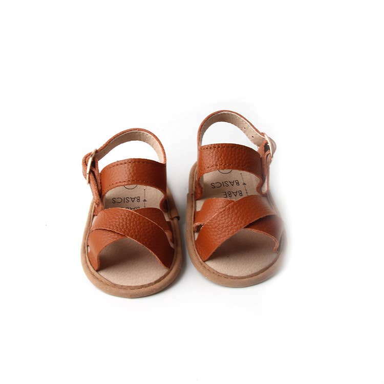 Strappy Leather Baby Sandals - The Boss Baby Boutique
