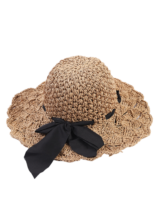Toddler Bowknot Sunproof Straw Hat - The Boss Baby Boutique