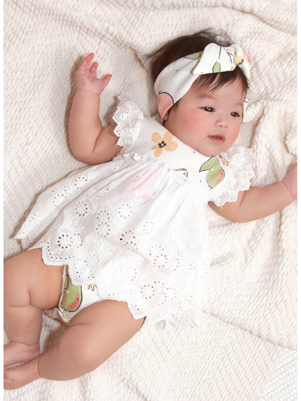 Bloomin Pears Skirted Bodysuit - The Boss Baby Boutique