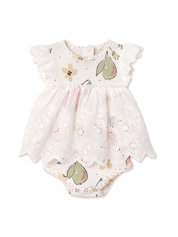 Bloomin Pears Skirted Bodysuit - The Boss Baby Boutique