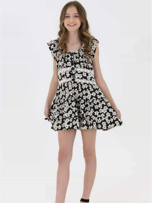 Dress with Lace Detail - The Boss Baby Boutique