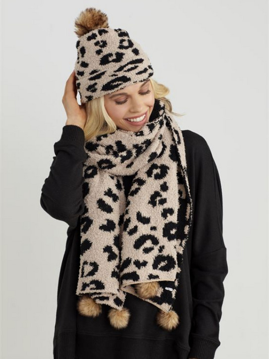 Tan Leopard Beanie - The Boss Baby Boutique