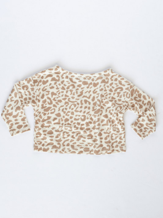 Shauna Long Sleeve - Tan Leopard - The Boss Baby Boutique