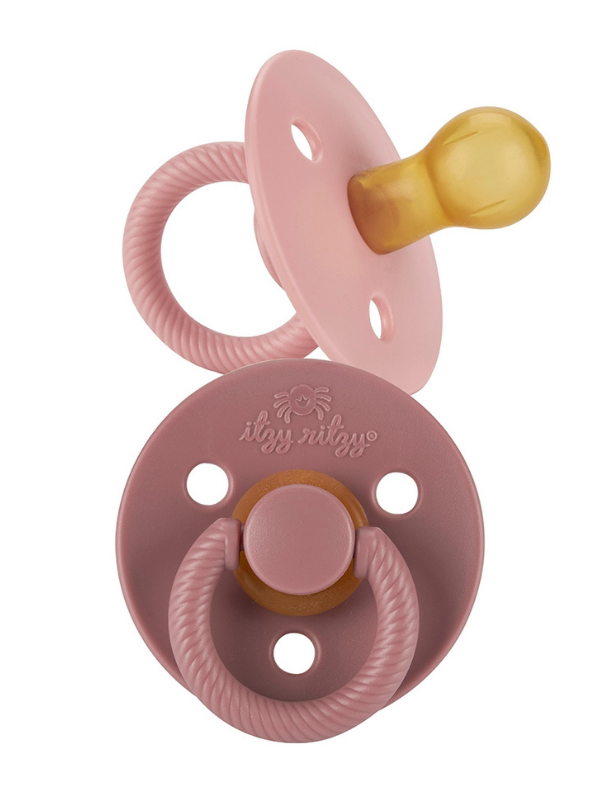 Itzy Soother Pink Natural Rubber Pacifier Sets - The Boss Baby Boutique