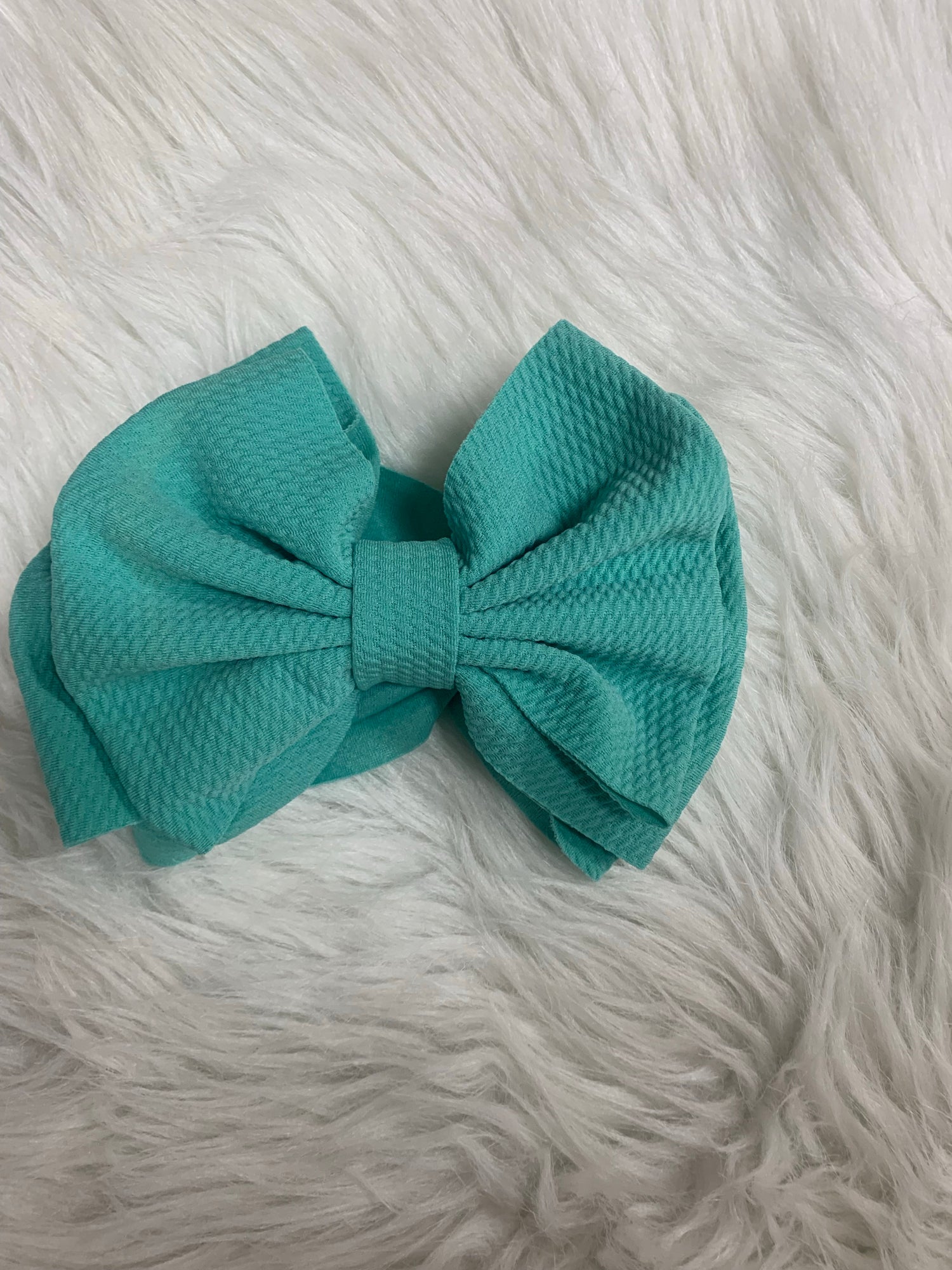 Large Fabric Double Bow Headwrap - The Boss Baby Boutique