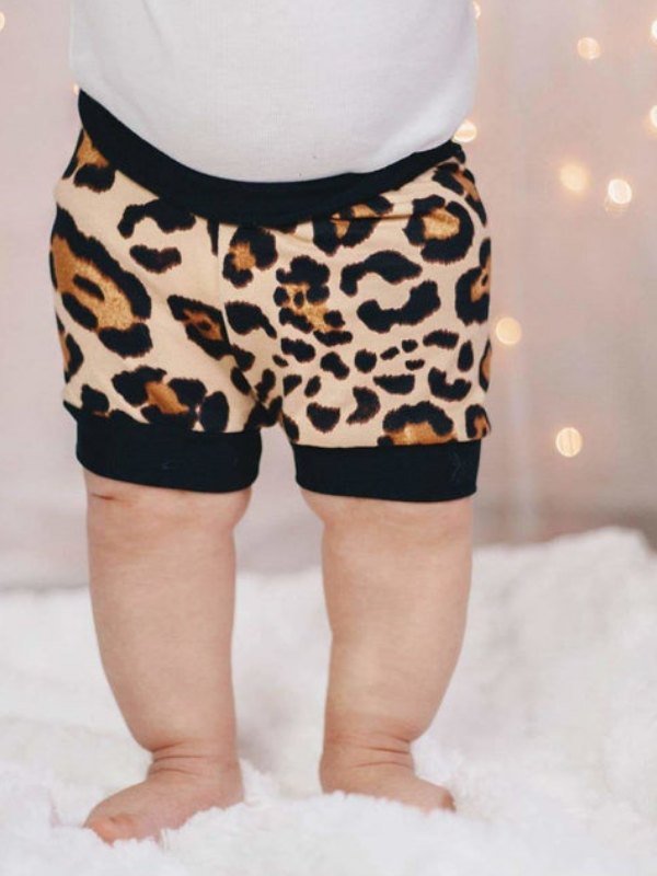 Latte Cheetah Shorties - The Boss Baby Boutique