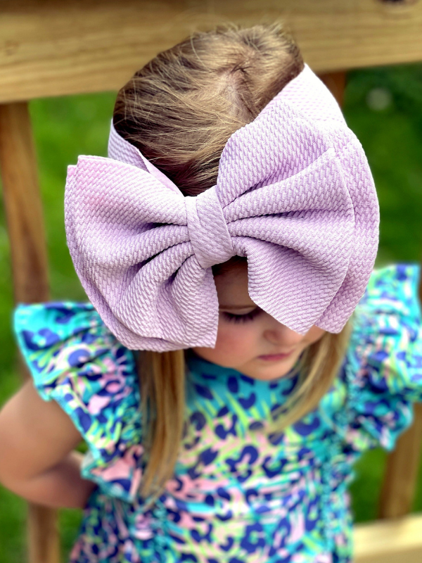 Large Fabric Double Bow Headwrap - The Boss Baby Boutique