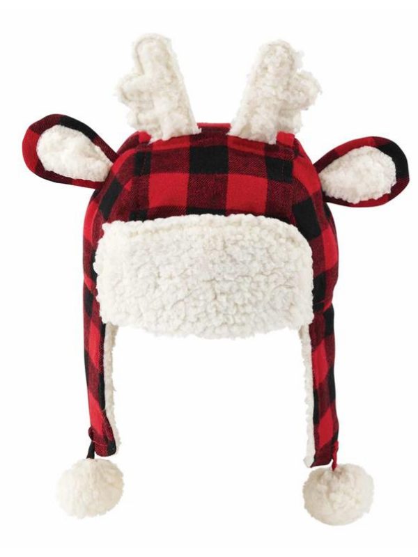 Reindeer Plaid Winter Hat - The Boss Baby Boutique